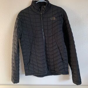 The North Face Black Puffer Jacket with Quilted Design